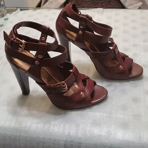 Vince camuto leather heel sandals